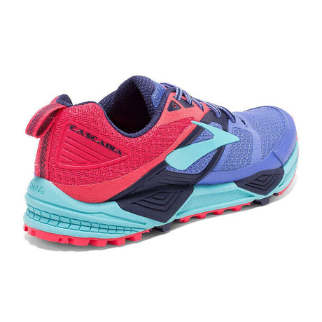 Chaussure de course a pied trail femme Brooks Cascadia 12 bleu azure vue lat Soccer Sport Fitness