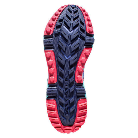 Chaussure de course a pied trail femme Brooks Cascadia 12 bleu azure vue semelle Soccer Sport Fitness
