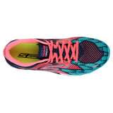 Soulier de course à pied femme Skechers GO meb Speed 4 bleu rose vue superieure