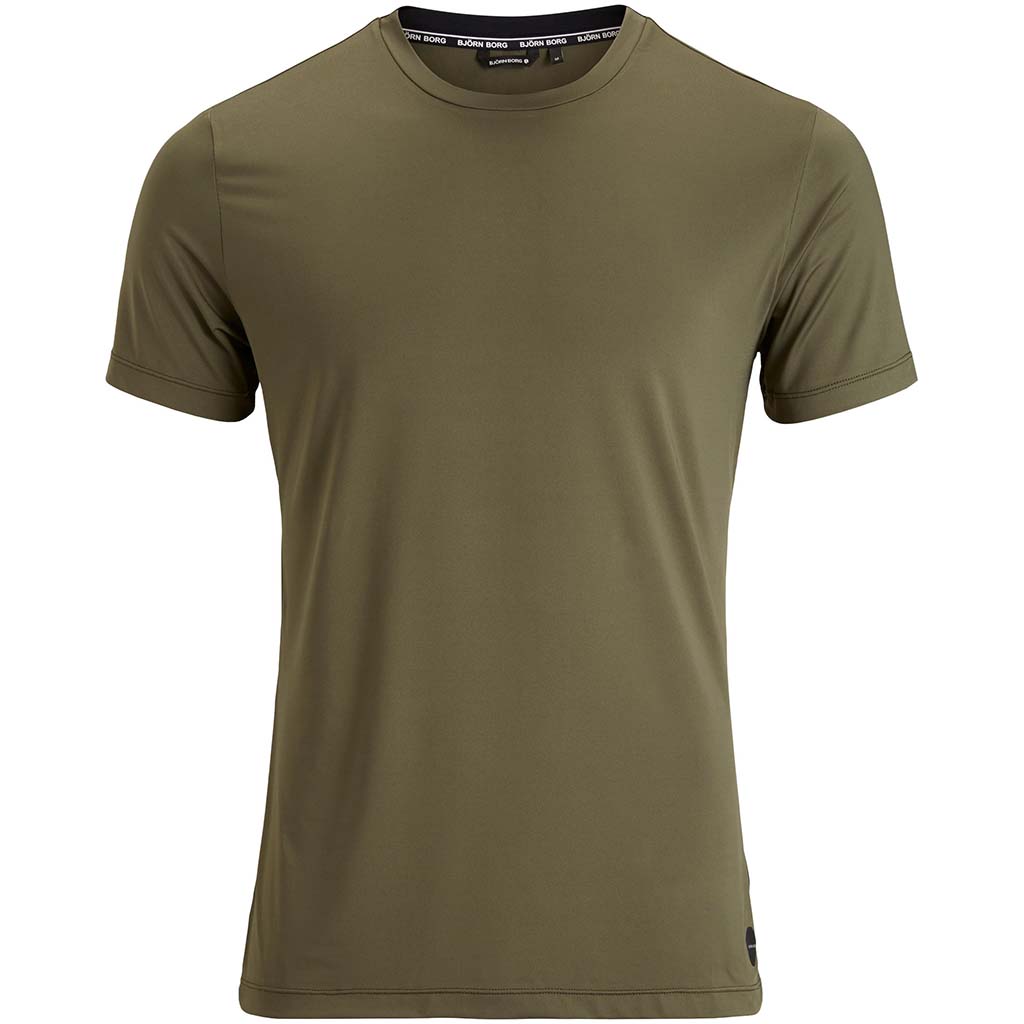 Bjorn Borg Andy T-shirt sport pour homme olive Soccer Sport Fitness