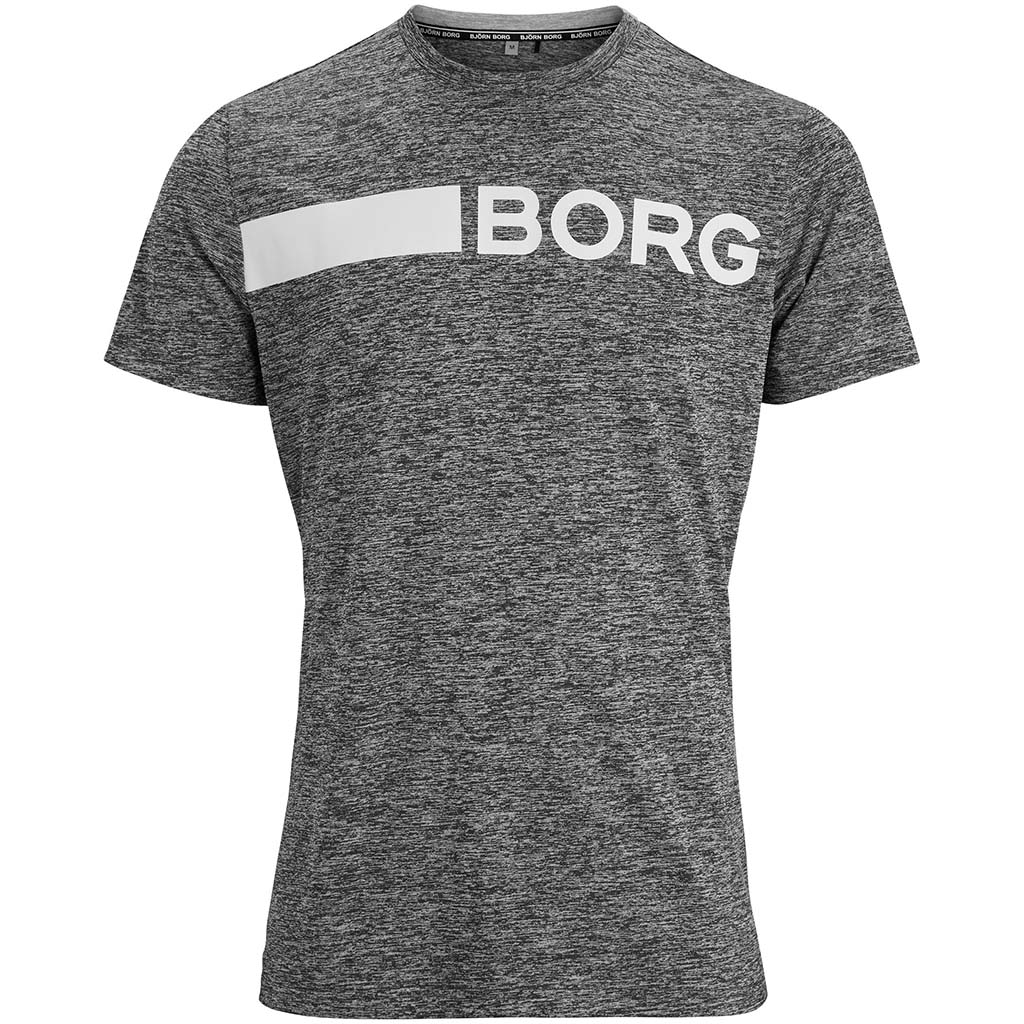 Bjorn Borg Alfie Tee T-shirt sport pour homme noir Soccer Sport Fitness