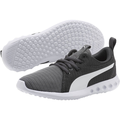 Chaussure de course a pied enfant Puma Carson 2 Jr gris vue paire Soccer Sport Fitness