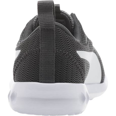 Chaussure de course a pied enfant Puma Carson 2 Jr gris vue arriere Soccer Sport Fitness