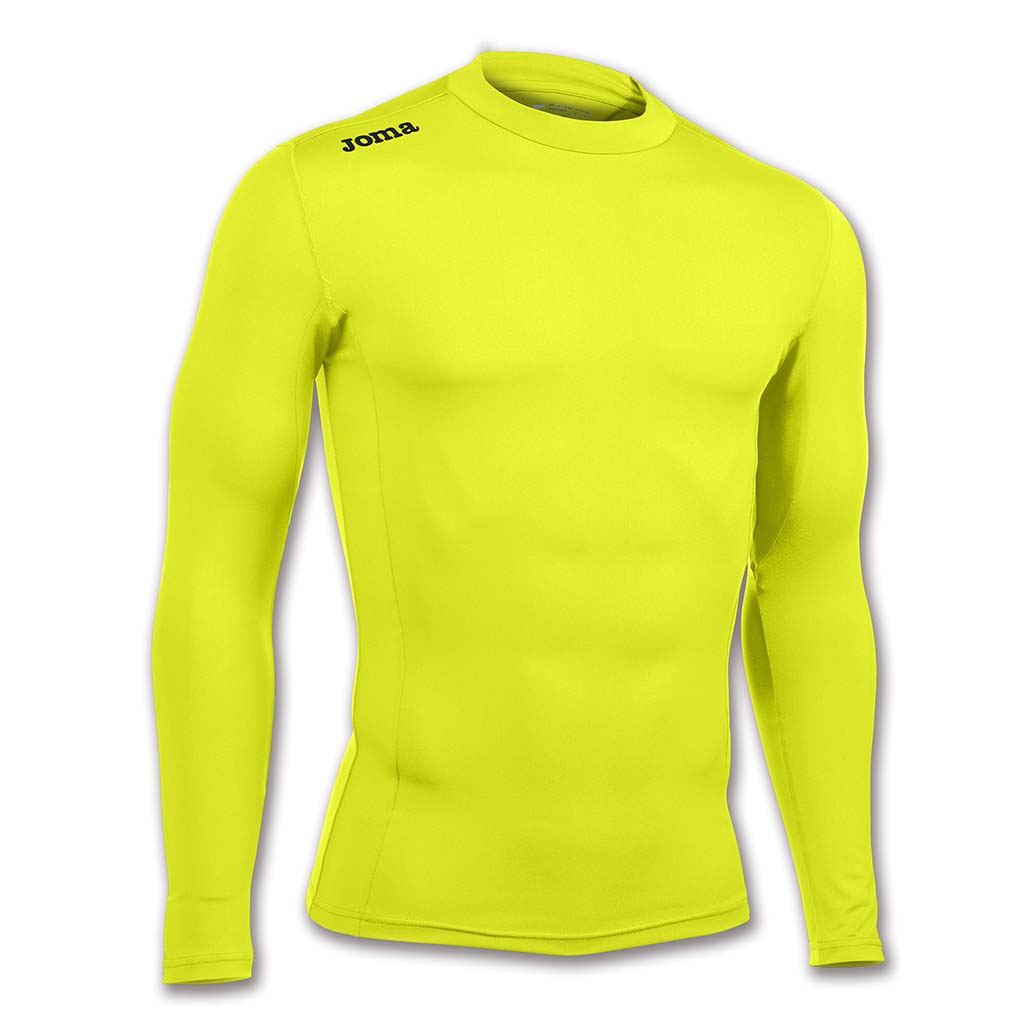 JOMA Brama Academy maillot thermique de compression sport manches longues jaune