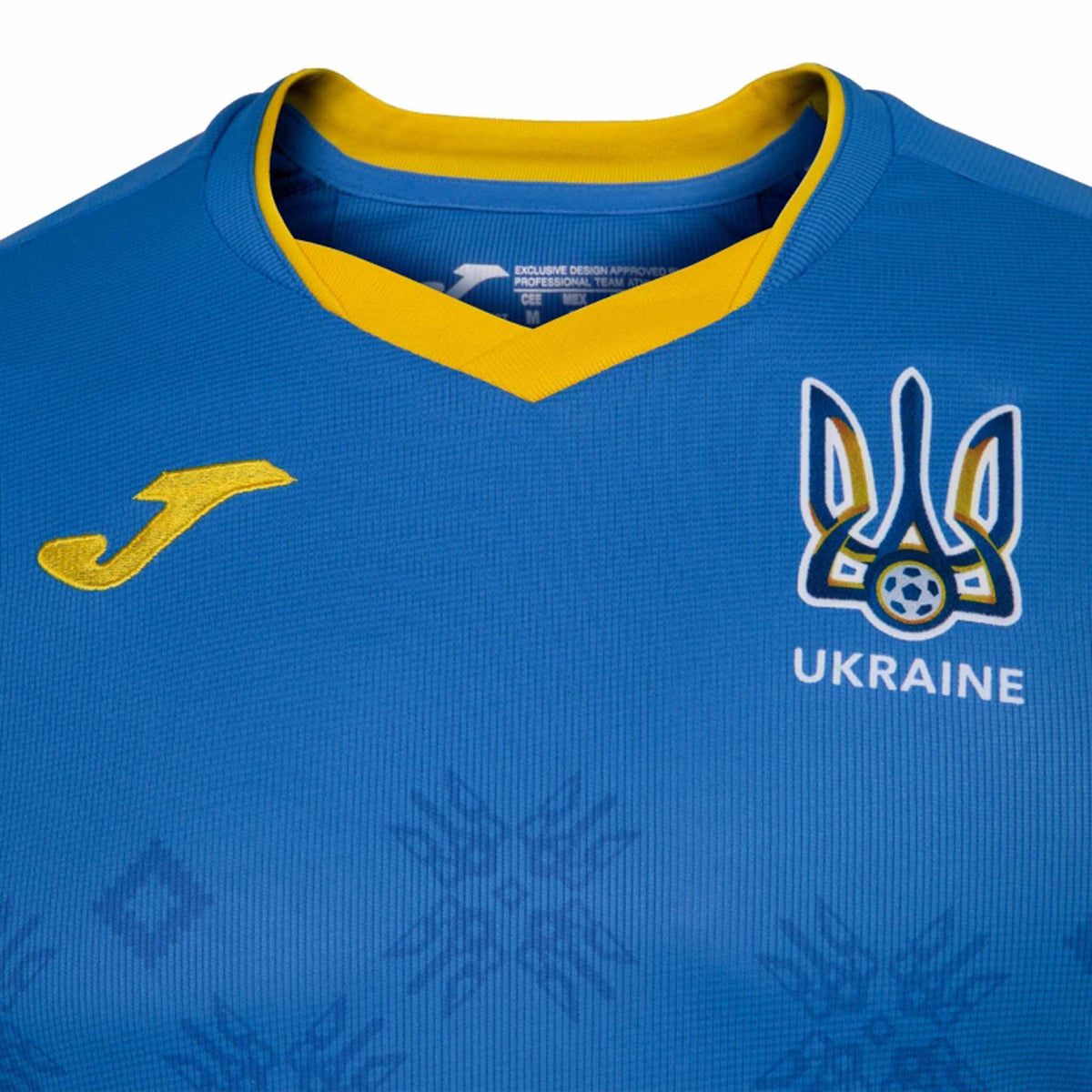 Joma Ukrainian Football Federation 2021/22 maillot de soccer 2e chandail - col