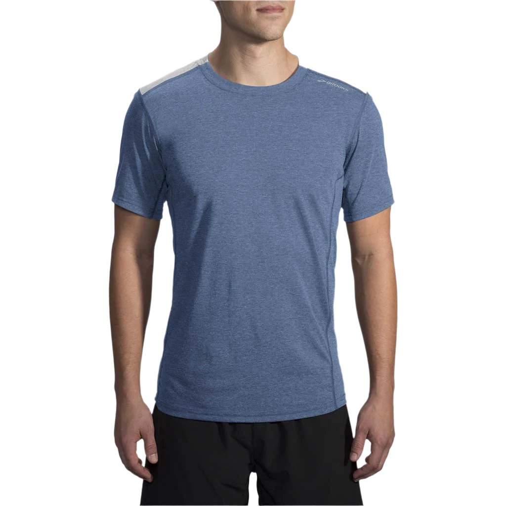 Brooks Distance T-shirt sport de course a pied homme bleu