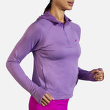 Brooks Notch Thermal Hoodie chandail de course à pied heliotrope femme lateral