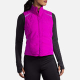 Brooks Shield Hybrid Veste sans manches de course à pied magenta femme face 2