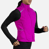 Brooks Shield Hybrid Veste sans manches de course à pied magenta femme live