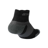 2XU 1/4 Crew Vectr Merino Light Cushion run socks black titanium talon