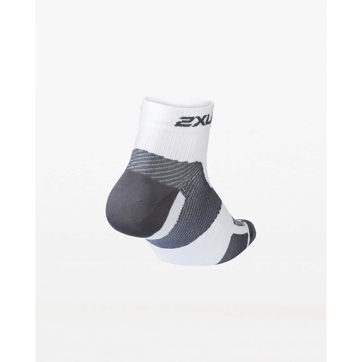 2XU 1/4 Crew Vectr Ultralight Cushion run socks white grey talon