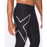 2XU cuissard de compression 3/4 Core noir argent homme logo droit