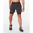 2XU Aero 2 en 1 shorts de course à pied 5 pouces pour homme noir