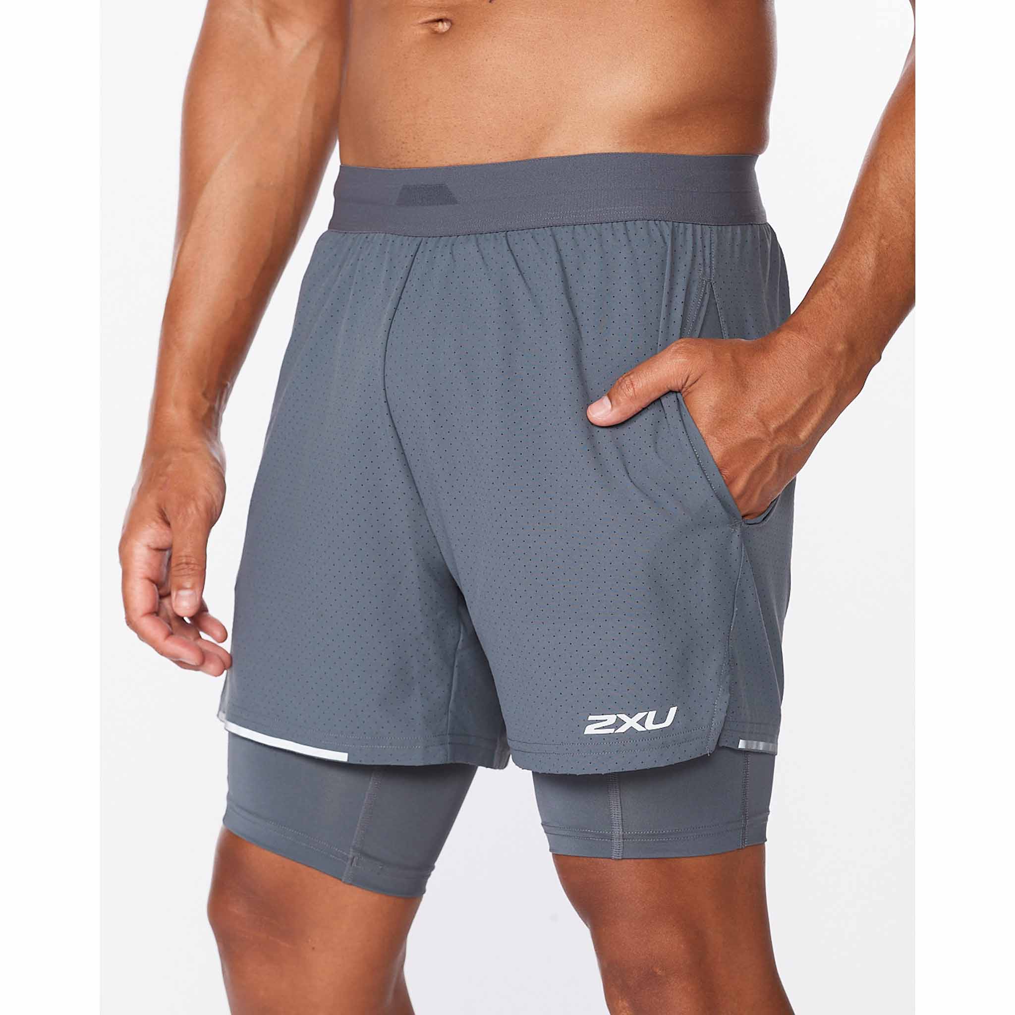 2XU 2-in-1 5-inch shorts men - Soccer Sport Fitness