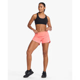 2XU Aero 4 Inch Shorts de course à pied hyper coral femme live