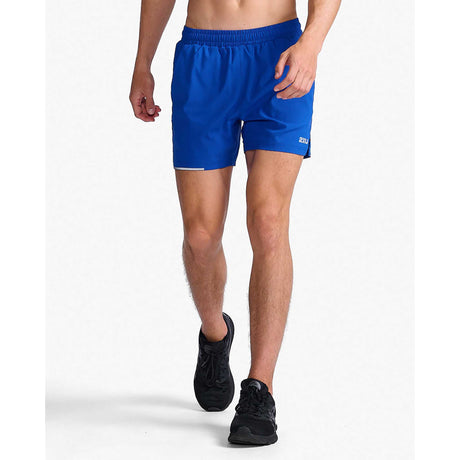 2XU Aero 5 Inch short de course à pied homme -surf / argent réfléchissant