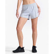 2XU Aero 5-Inch Shorts de course à pied femme -harbour mist / blanc réfléchissant