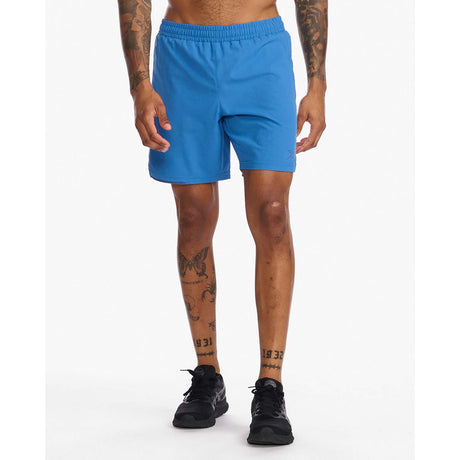 2XU Aero 7" shorts de course à pied starling medieval blue reflective homme