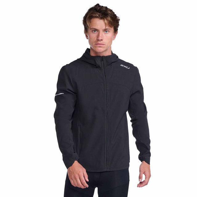 2XU Aero Jacket manteau de course à pied à l'épreuve de l'eau homme - Noir