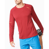 2XU chandail sport Aero à manches longues rouge pour homme live