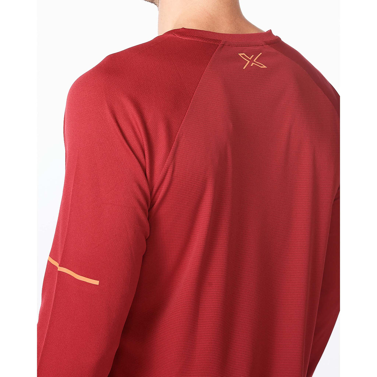 2XU chandail sport Aero à manches longues rouge pour homme dos details