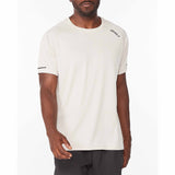 2XU Aero Tee t-shirt de course à pied pour homme oatmeal