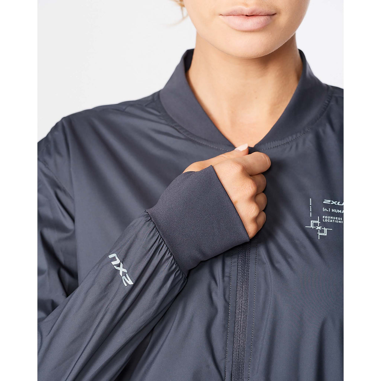 2XU coupe-vent Aero Bomber Jacket india ink pour femme zip