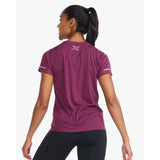 2XU Aero Tee t-shirt de course à pied mulberry femme dos