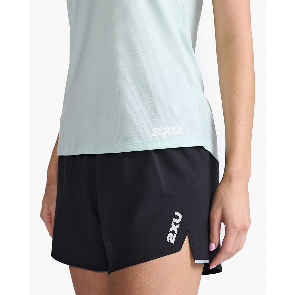 2XU Aero Singlet camisole de course à pied femme taille- glacier / blanc réfléchissant