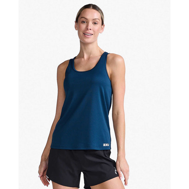 2XU Aero Singlet camisole de course à pied femme - moonlight / blanc réfléchissant