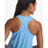 2XU Aero Singlet camisole de course à pied mirage white femme detail dos