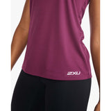 2XU Aero Singlet camisole de course à pied mulberry femme logo