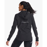 2XU Areo jacket de course noir réfléchissant femme dos