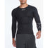 2XU Core Compression t-shirt manches longues noir argent homme