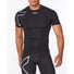 2XU Core compression t-shirt manches courtes noir argent homme