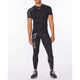 2XU Core compression t-shirt manches courtes noir argent homme live