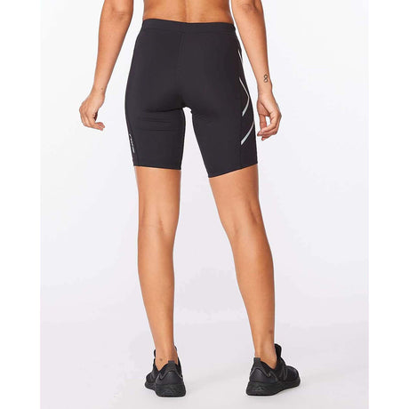 2XU Core Compression Short compressif sport noir argent femme dos