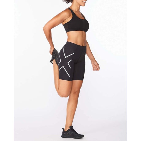 2XU Core Compression Short compressif sport noir argent femme live