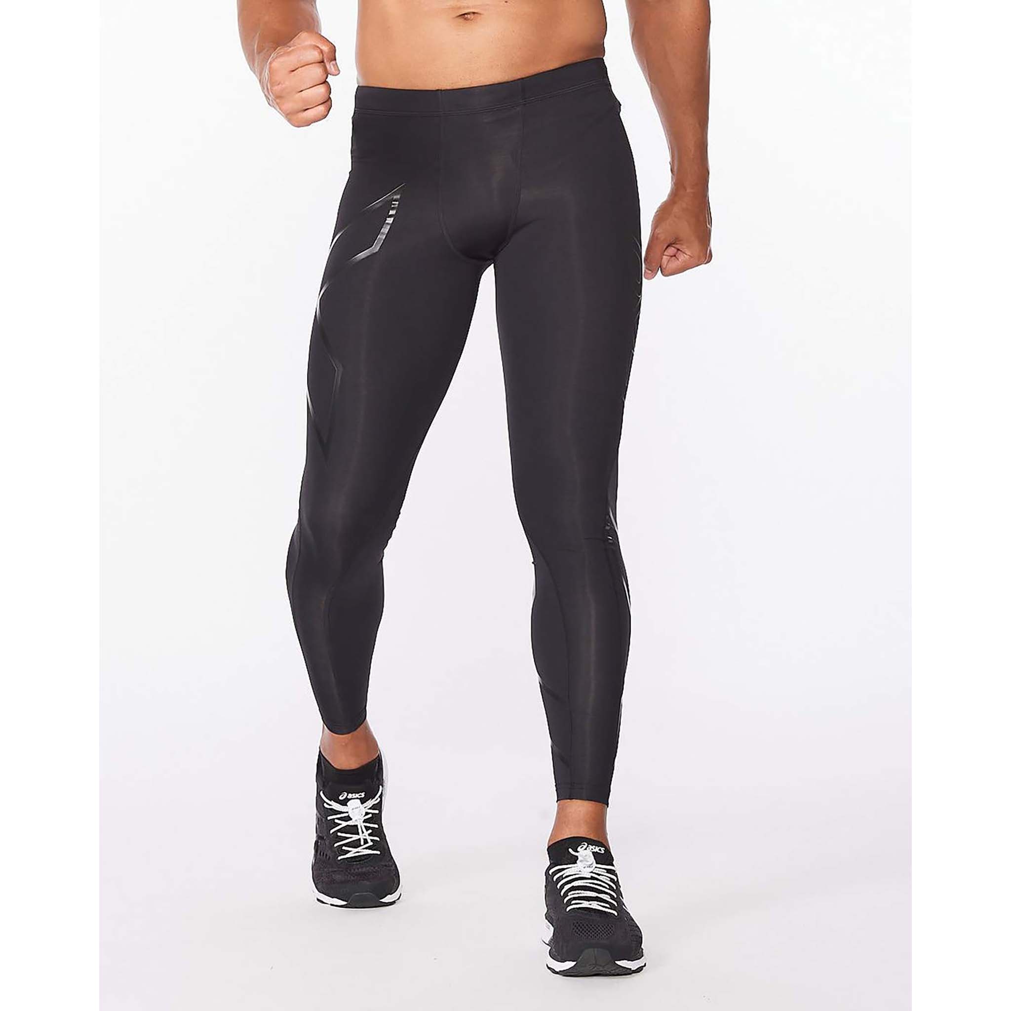 Neleus Men's 2 Pack Compression Pants Running Tights Sport Leggings,6026,White,Black,L,EUR  XL