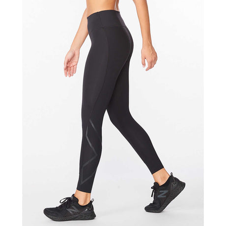 2XU Force Mid-Rise Compression Tights femme lateral- noir