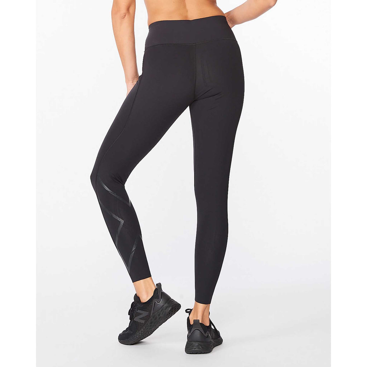 2XU Force Mid-Rise Compression Tights femme dos- noir