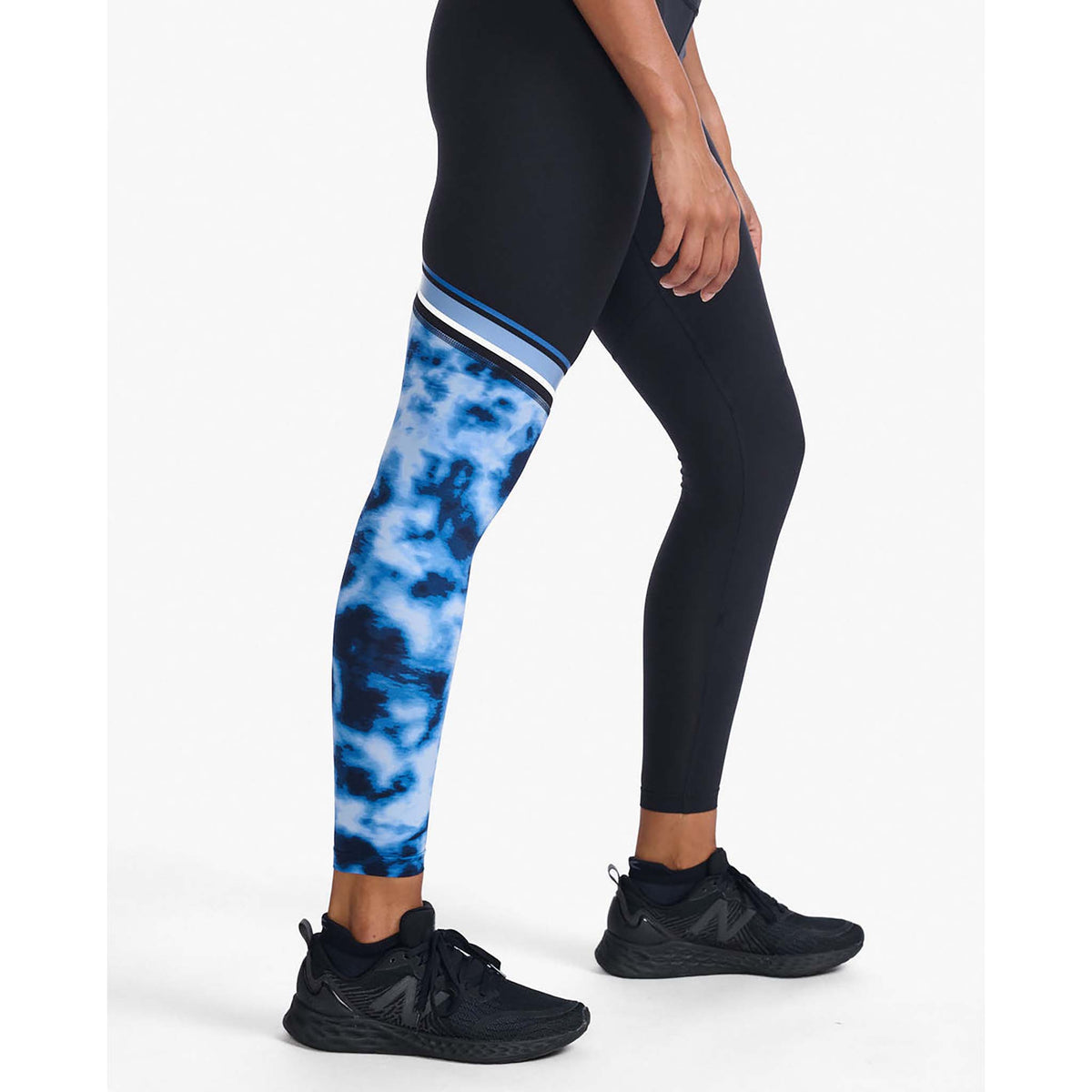 2XU Form Splice Hi-Rise leggings sport noir bleu femme lateral 2