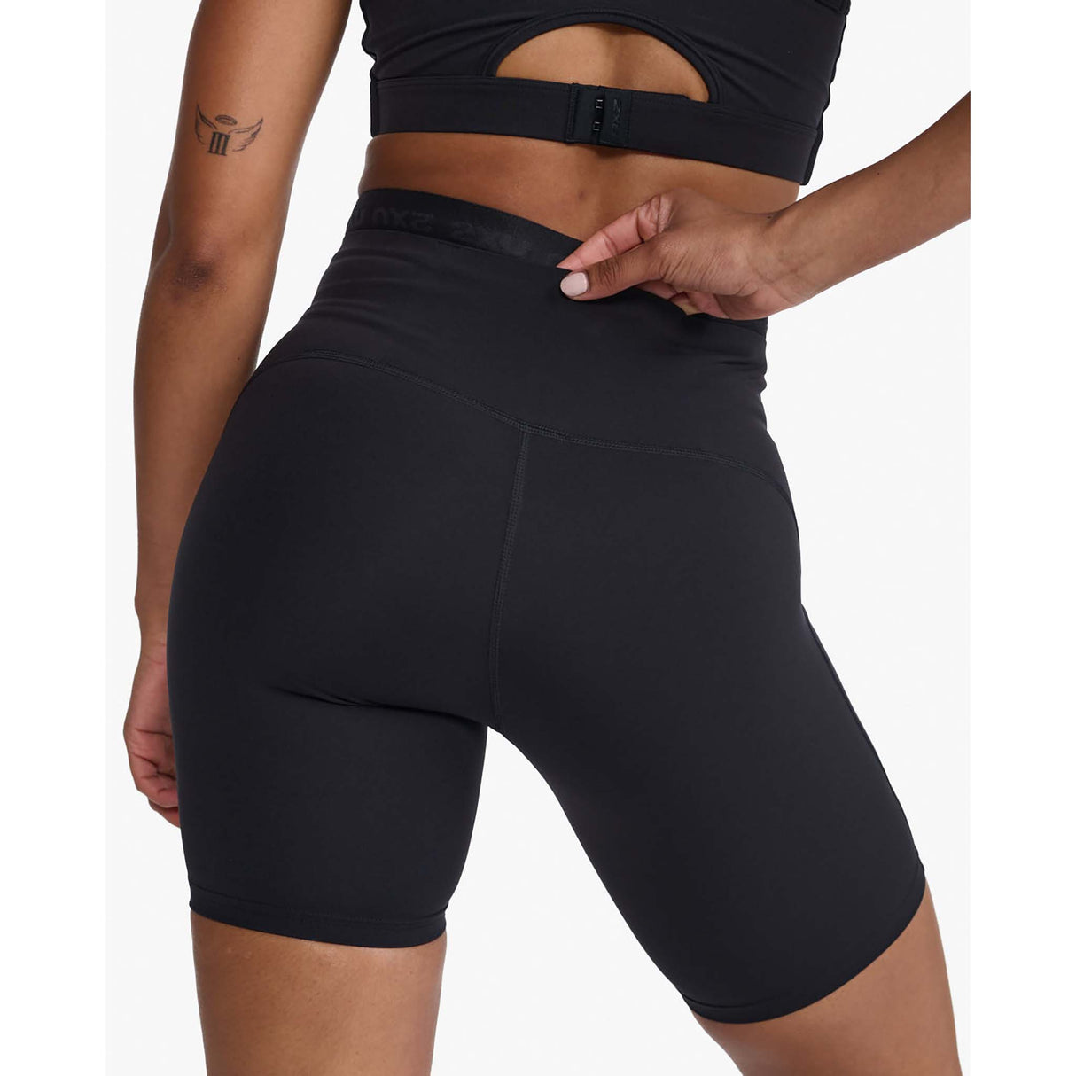2XU Form Stash Hi-Rise Bike Shorts 2.0 cuissard taille haute noir femme dos 2