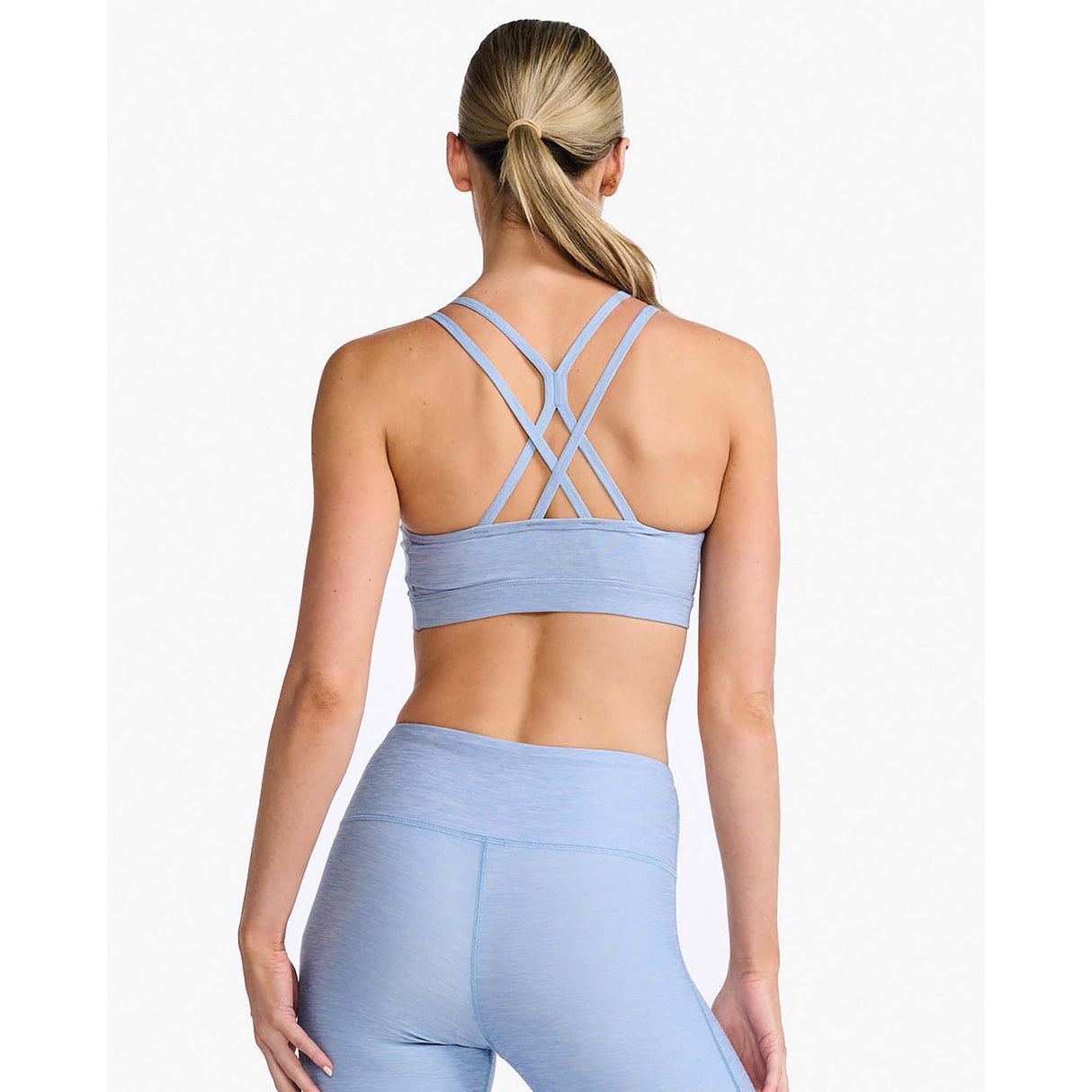 2XU Form Strappy Crop Top sport bleu femme dos