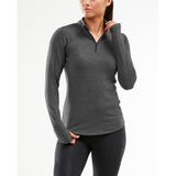 2XU Heat 1/4 Zip Top pour femme gris lv1