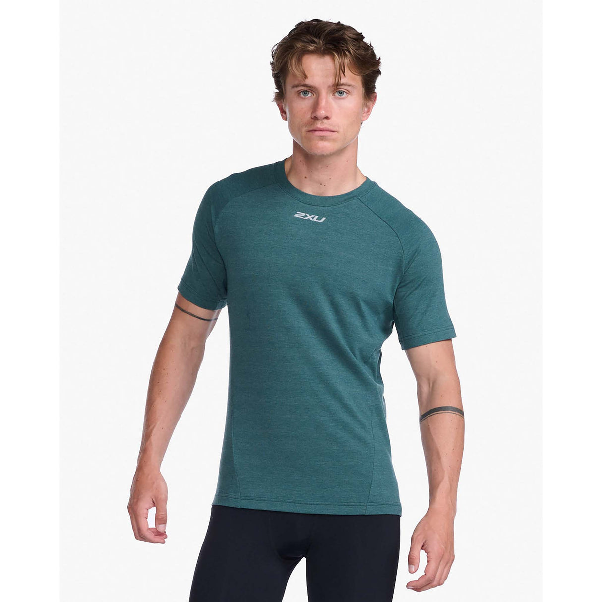 2XU Ignition Base Layer Tee deep jade homme