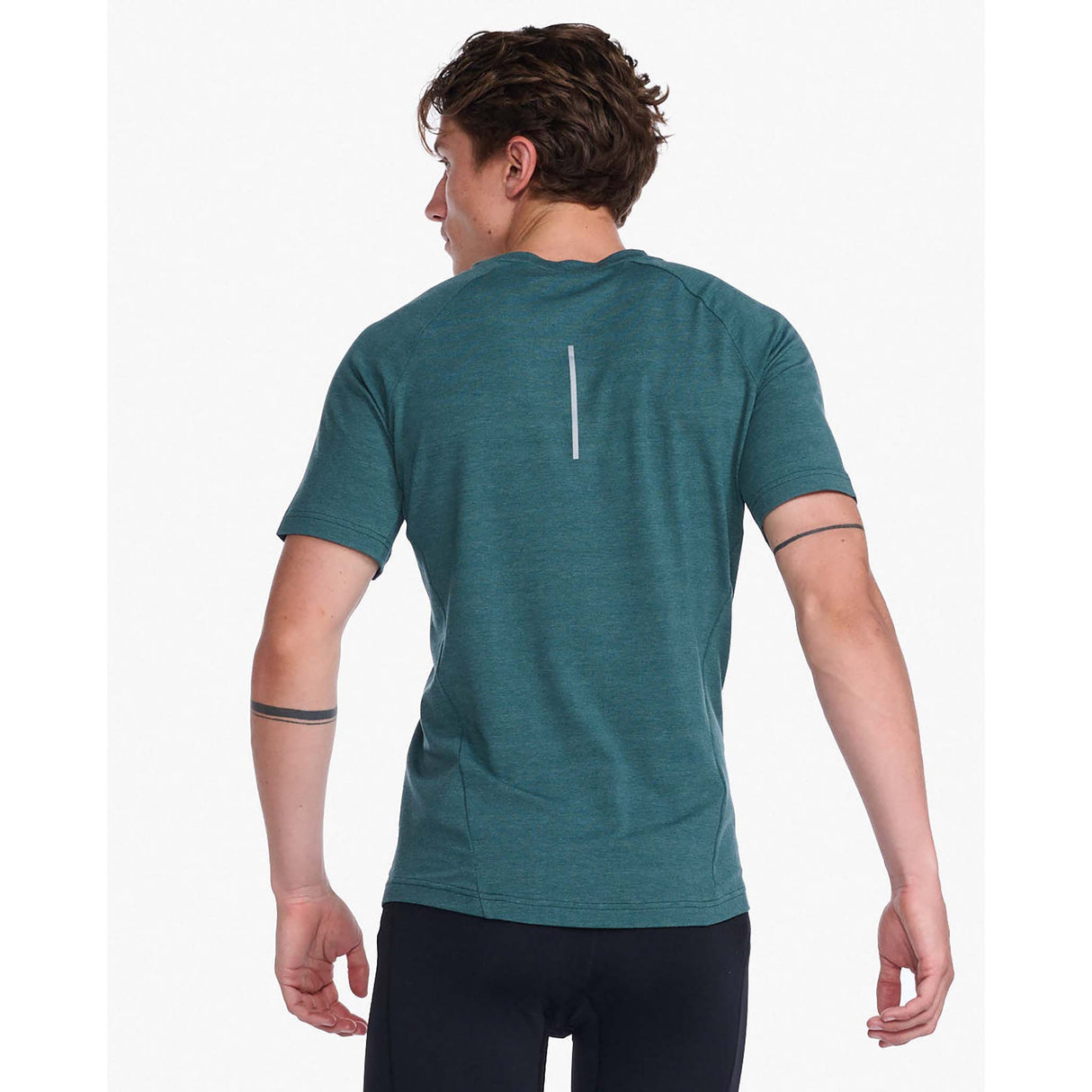 2XU Ignition Base Layer Tee deep jade homme dos