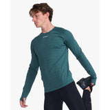 2XU Ignition Base Layer t-shirt manches longues deep jade marle homme face lateral