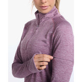 2XU chandail manches longues Ignition 1/4 Zip pour femme orchid mist reflective pochette au bras