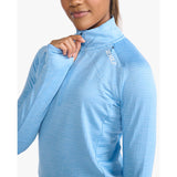 2XU chandail à manches longues Ignition 1/4 Zip mirage argent femme details